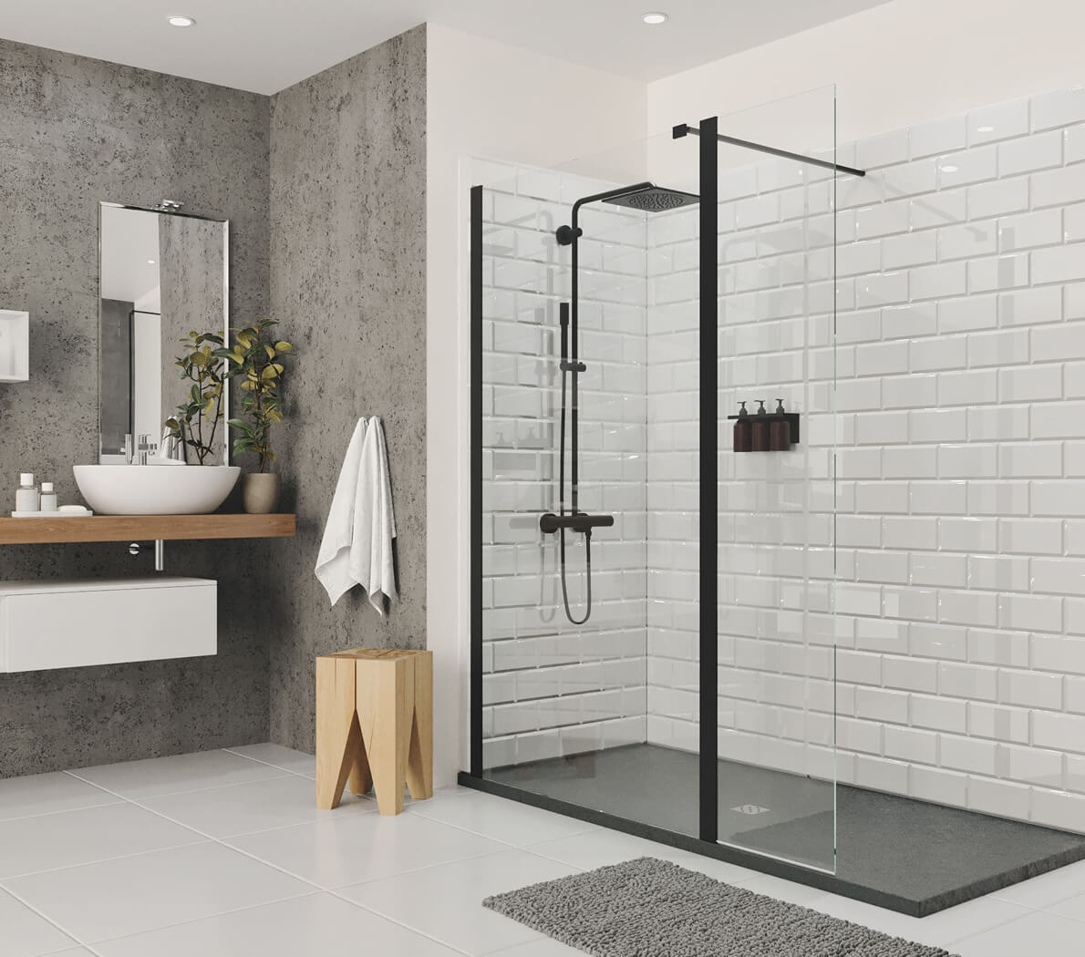 Douche à l'italienne