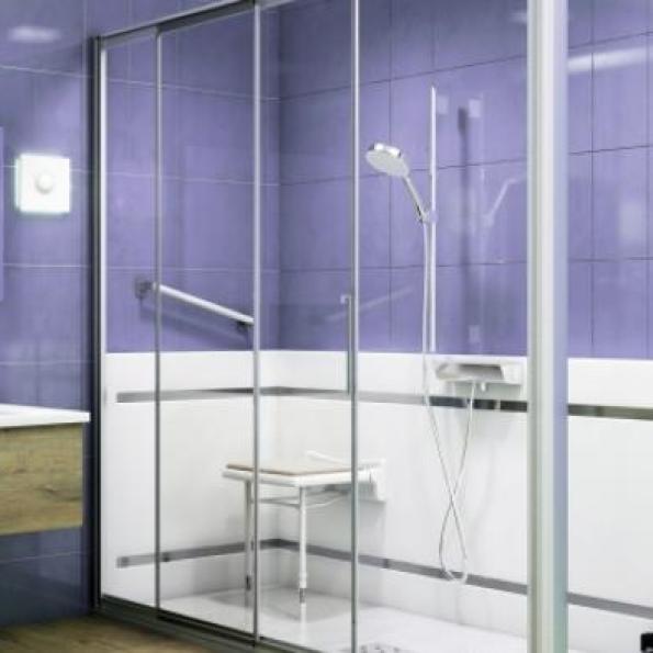Baignoire douche balneo avec porte latérale facile d’accès pour salle de bains